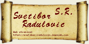 Svetibor Radulović vizit kartica
